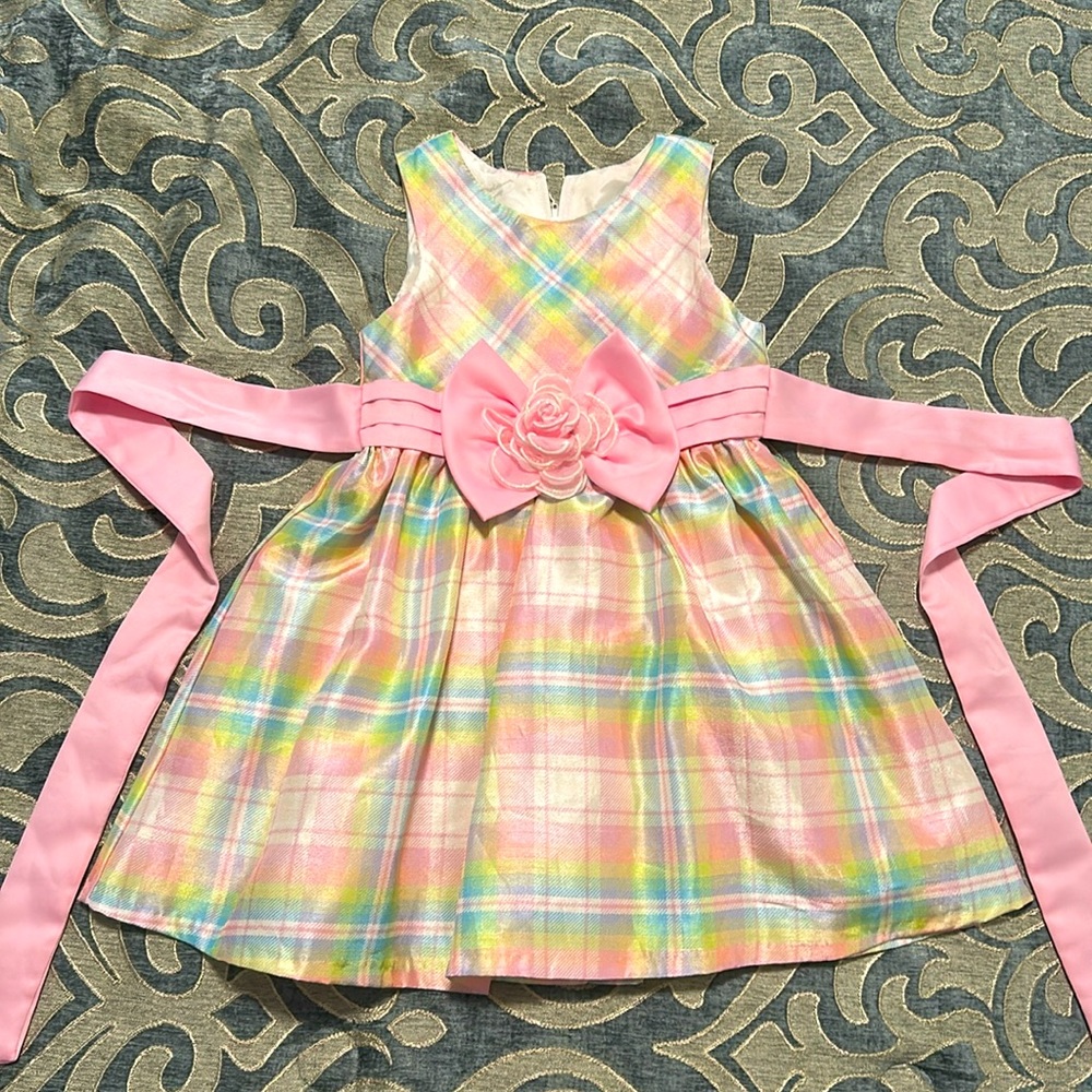 Rare Editions Toddler Girl Dress Sleeves Pritnes Plaid Dress